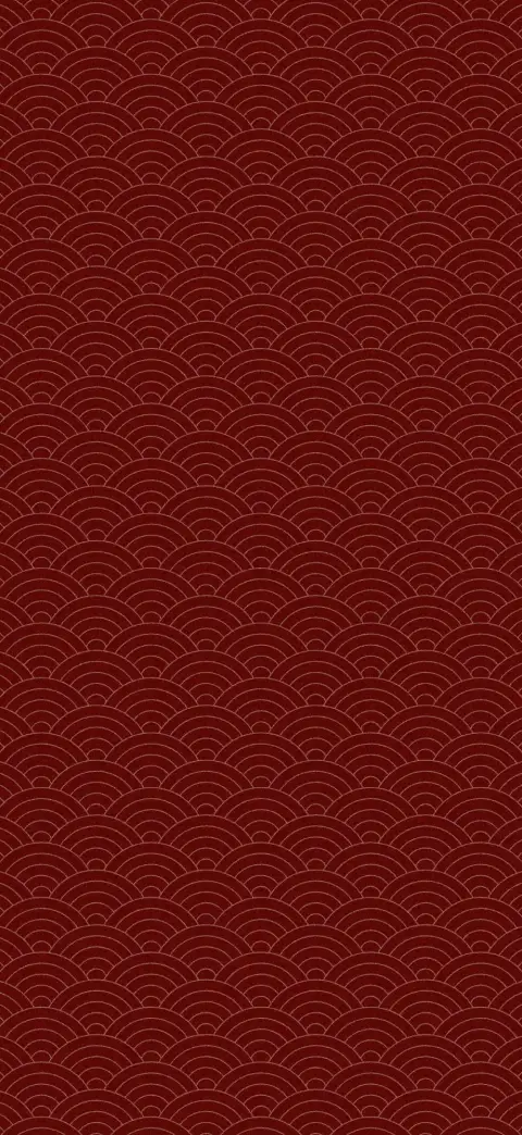Dark red wallpaper with a Japanese wave pattern